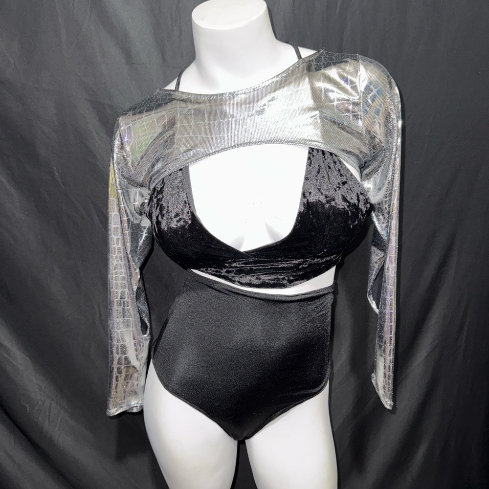 3 piece festival bikini outfit small